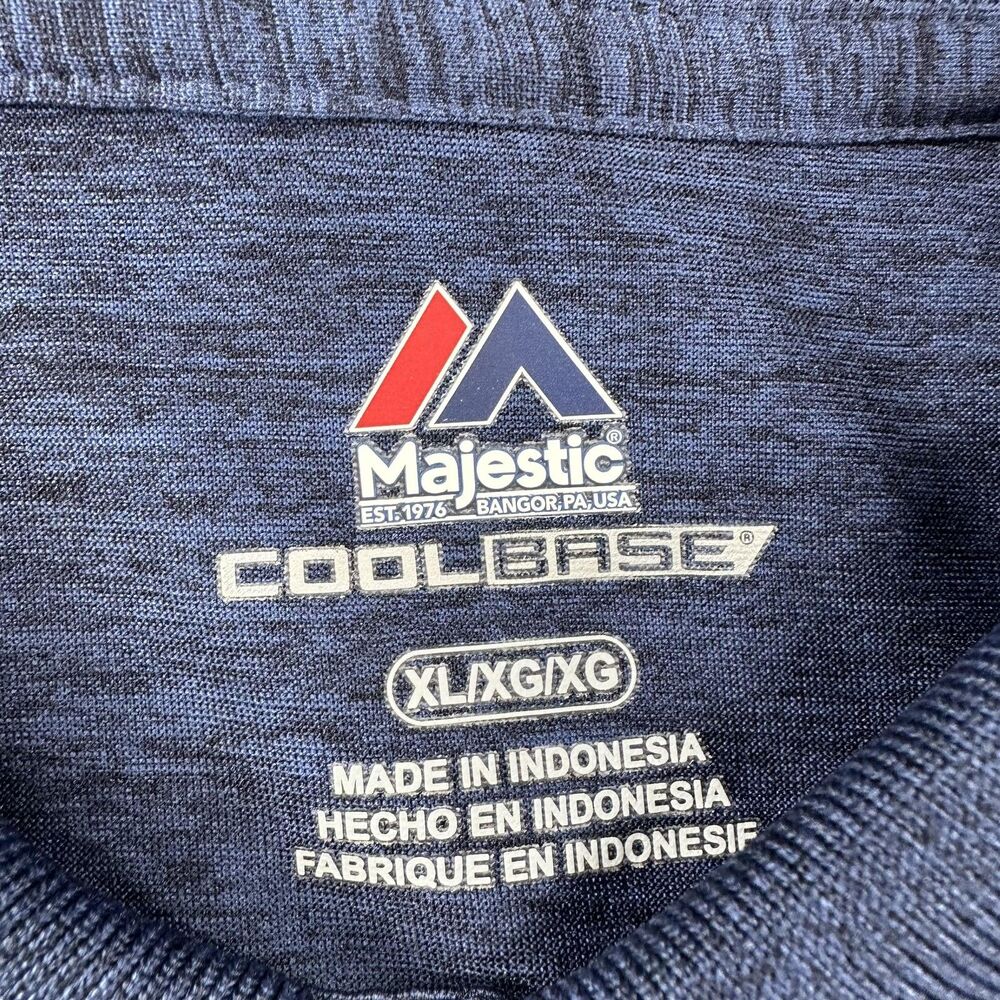 USA Baseball Shirt Mens XL Blue Baseball Majestic Cool Base Polo Team Logo - Picture 6 of 11